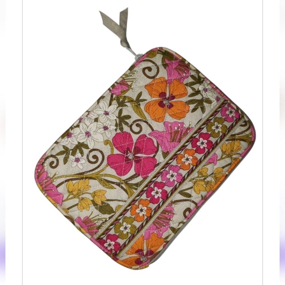 Vera Bradley Quilted Tablet Cover Zippered Sleeve Tea Garden Floral